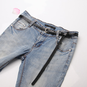 Lqbelt Correa de cinturón con hebilla automática Cinturones al por mayor para hombres Stock Sin hebilla OEM Cinturones personalizados Fábrica de cuero genuino Negro Rojo - Product Image 2