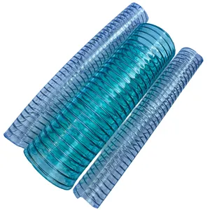 Tuyau de fil d'acier de PVC d'aspiration de ressort en spirale renforcé Flexible de vide transparent pour la décharge d'aspiration