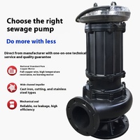 Pompe submersible non-obstruante WQ 15 kW haute pression 6 pouces pour l'évacuation de boue et d'eaux usées de grands bassins piscicoles