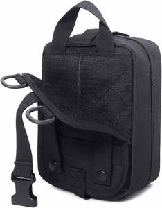 Pochette Tactique Admin Molle, Organisateur d'Équipement Extérieur, Sac Utilitaire EDC Compact Multi-Poches en Nylon avec Fermeture Éclair pour Rangement Médical et Premiers Secours - Product Image 5