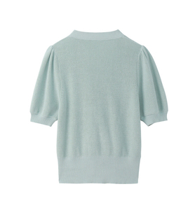 Sping estivo elegante maglione a maniche corte con scollo a V stile francese alla moda maglieria da <span class=keywords><strong>donna</strong></span> - Product Image 5