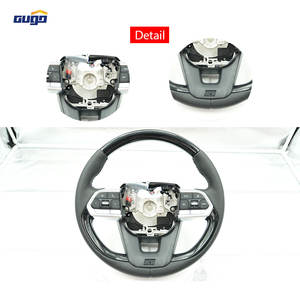 <span class=keywords><strong>Volant</strong></span> en cuir de luxe GUGO LC300 à 3 branches résistant aux UV pour Land Cruiser 300 Noir Piano avec chauffage - Product Image 4