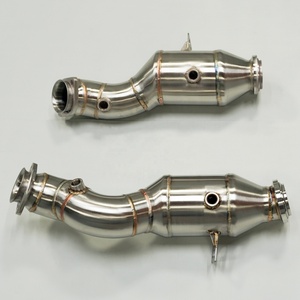 Stainless Steel Brushed Exhaust Straight Downpipe for Mercedes-Benz AMG C43 E43 E400 W205 M276 2016-2021 - Product Image 3