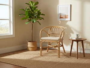 Table basse en rotin Dolvio de qualité supérieure, confortable, design moderne artisanal, non pliable, pour salon, meubles de maison - Product Image 3