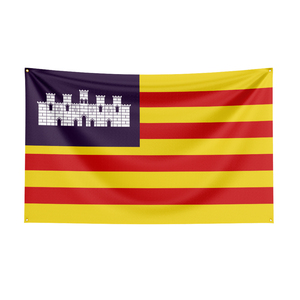 Bandera de España de las Islas Baleares de 3x5 pies, Impresa Digitalmente, Personalizada, de Poliéster Resistente, para Decoración - Product Image 1