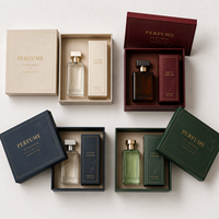 Boîtes rigides haut de gamme personnalisées en deux parties avec laminage mat et impression offset pour l'emballage de cadeaux de parfum