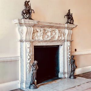别墅装饰用多层大理石壁炉格里芬雕塑环绕 - Product Image 1
