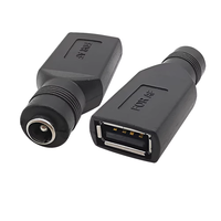 Adaptateur de prise femelle vers prise mâle USB 2.0 / Prise femelle 5V/12V AC/DC pour ordinateur portable 5.5*2.1mm