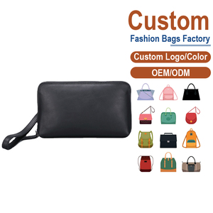 Bolso de Mano de Cuero Genuino Directo de Fábrica, Cierre de Cremallera, Correa de Muñeca Desmontable, Antirrobo, MOQ Bajo para Minoristas Globales - Product Image 2