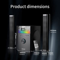 Sistema de Cine en Casa 2.1 con Subwoofer de Bajos Potentes OEM/ODM, Sonido RGB Multimedia, Altavoz Inalámbrico Bluetooth para Juegos, TV, PC
