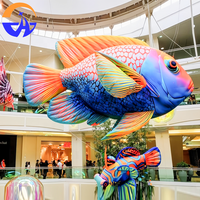 Modèle gonflable personnalisé de poisson Koi géant en forme de créature marine, en tissu Oxford avec souffleur, accessoire publicitaire gonflable décoratif