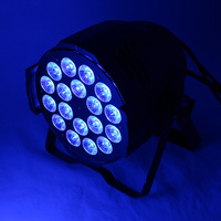 Projecteur PAR en aluminium moulé sous pression pour scène, 18 LED 10W pleine couleur DMX512 4-en-1, pour mariages, spectacles et ambiance festive