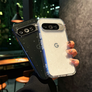 เคสโทรศัพท์กันกระแทกมีกากเพชรใส PC TPU สำหรับ <span class=keywords><strong>Google</strong></span> Pixel 9 Pro XL 9A 8กรอบแข็งเป็นประกาย - Product Image 2