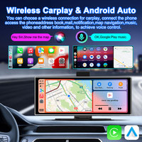 Écran de voiture portable 11,26 pouces, CarPlay sans fil, Android Auto, autoradio stéréo, GPS, Wifi, BT, FM, USB, CarPlay portable, lecteur tactile PND