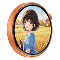 Badge électronique tactile style anime, écran TFT intelligent, matériau ABS, batterie au lithium, badge dynamique avec application BT