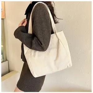 नया डिज़ाइनर कॉरडरॉय टोट बैग इको रीसाइक्लिंग शॉपिंग बैग उच्च गुणवत्ता वाली महिला हैंडबैग शोल्डर बैग