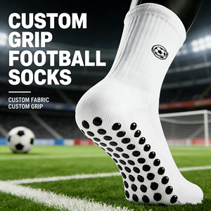 Chaussettes de football personnalisées avec logo, antidérapantes, avec grip sportif - Product Image 1
