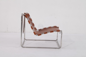 <span class=keywords><strong>Fauteuil</strong></span> lounge Fabio Lenci en cuir marron selle, design Pascal Mourgue, mobilier rétro moderne des années 1970 - Product Image 3