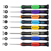 Kit d'outils informatiques multifonction 16-en-1 en plastique pour démontage de téléphones, tournevis de précision, levier, pinces, pour appareils Apple et Android