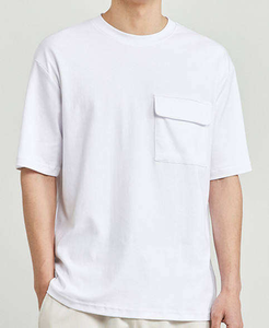 T-<span class=keywords><strong>shirt</strong></span> surdimensionné de haute qualité pour homme avec poche avant, <span class=keywords><strong>tee</strong></span>-<span class=keywords><strong>shirt</strong></span> uni décontracté, grande taille, vêtements en coton pour la vente en gros - Product Image 1