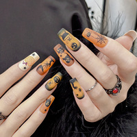 Autocollants pour ongles TSZS Halloween ultra fins, citrouille, chauve-souris, fantôme, toile d'araignée, autocollants pour ongles auto-adhésifs pour la décoration des ongles DIY