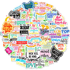 2024 nouveau 50 pièces drôle phrase anglaise fashional être gentil <span class=keywords><strong>motivation</strong></span> citations autocollant inspirant - Product Image 3