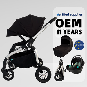 Système de voyage pour bébé 4 en 1, <span class=keywords><strong>poussette</strong></span> légère en alliage, landau, berceau pour bébé en option, ceinture de sécurité à cinq points, âge 3 ans - Product Image 2