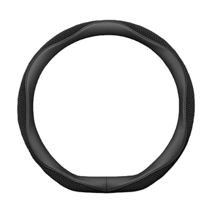 Housse de volant universelle en cuir perforé 3 branches respirante avec logo personnalisé pour une meilleure adhérence - Product Image 1