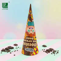 Biscuits Halal Croustillants et Sucrés Marron, Grande Taille, Vente Chaude, Fourniture Directe Usine, Cornets de Crème Glacée au Chocolat, Marque Personnalisée, Pour Enfants, 12 Pièces