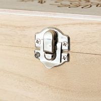 Couvercle rabattable avec logo gravé personnalisé, boîte de rangement de thé en bois pour cadeau de mariage, avec serrure