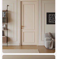Puerta Batiente Interior de Madera Sólida con Arco Francés, Aislamiento Acústico y Antirrobo, Diseño Moderno, Marca Xinsheng, Tamaño Personalizado de Fábrica