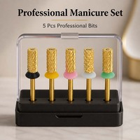 Evolisse E File 5 en 1, embout de ponceuse à ongles en carbure de tungstène à coupe croisée pour manucure, ponçage des capsules d'ongles en acrylique et nettoyage des cuticules