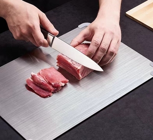 ชุดเขียง SUS304เกรดอาหาร3ชิ้นเขียงสองด้านพร้อมแผ่นซิลิโคนกันลื่นสำหรับใช้กับเครื่องล้างจานในครัว - Product Image 4