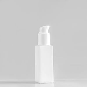 화이트 오팔 광장 유리 로션 병 또는 스크류 캡 스킨 케어 화장품 포장 - Product Image 2