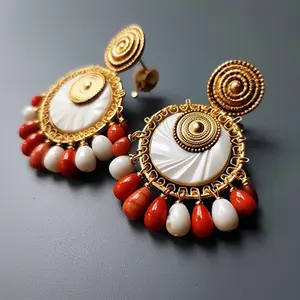 boucle d'oreille bijoux Earrings Leaf Light Weight Large Shell 2022 Drop African 14K Clip On Indian Latest Sparkle Ball Earrings