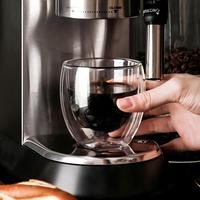Tasses à café en verre à double paroi de 250 ml - Design moderne et élégant pour les boissons chaudes au latte/cappuccino/espresso/thé, compatibles lave-vaisselle [2 tasses]