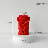 Op maat gemaakte groothandel Valentijnsroos paar geurkaarsen romantische bruiloftdecoratie creatief souvenir cadeau