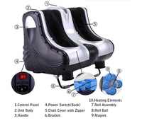 Masseur électrique pour pieds et mollets, chauffant, avec massage Shiatsu par pétrissage et roulement, appareil de spa pour jambes et pieds à domicile avec minuterie intelligente