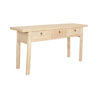 Table Console à trois tiroirs en bois de pin récupéré Antique chinois en détresse en gros Best-seller