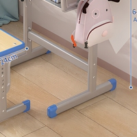 Ensemble bureau et chaise pour enfants avec rangement ouvert et hauteur réglable pour l'étude et les devoirs