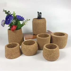 Wholesale Environmentally Friendly Cork Plant Pots Cork Flower Pot Eco-Friendly Natural Cork Pot For Plants Succulents