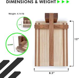 Prensa para Tortillas de Madera de 12 Pulgadas para Hacer Roti, Burritos, Tacos y Más en Casa - Product Image 4