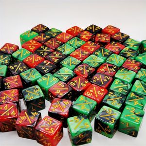 16mm mtg quầy mã thông báo xúc xắc ma thuật thu thập long lanh lấp lánh lòng trung thành khối lập phương, đá cẩm thạch đầy sao D6 tương thích thẻ chơi game phụ kiện - Product Image 3
