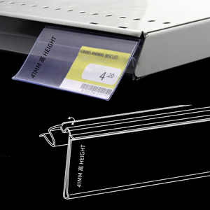 Custom POS Retail Supermarket Shelf Edge <b>Plastic</b> Barcode Price Tag Clips <b>Strips</b> PVC Data <b>Strip</b> Label Holder - Product Image 2