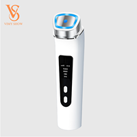 Appareil de beauté micro-courant facial professionnel avec chauffage et vibration, masseur facial à 4 couleurs lumineuses pour le soin de la peau du visage et des yeux