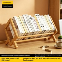 Étagère de bureau en bambou, meuble de rangement pour baie vitrée, étagère latérale pour rebord de fenêtre, petite bibliothèque, organisateur de bureau simple