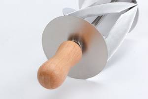 Rouleau de coupe de pâte à Croissant en acier inoxydable de qualité alimentaire, outil de cuisson de pâtisserie avec poignée en bois - Product Image 5