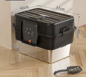 Xách tay 20L lớn TOP PP nhựa Mèo hộp rác mới hoàn toàn kèm theo Mùi thiết kế kiểm soát cho mèo vật nuôi dễ dàng làm sạch - Product Image 1