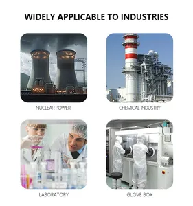 Nükleer sanayi için kauçuk eldiven flanş asit ve Alkali dayanıklı eldivenler için radyasyon koruması havasız ortam kabini