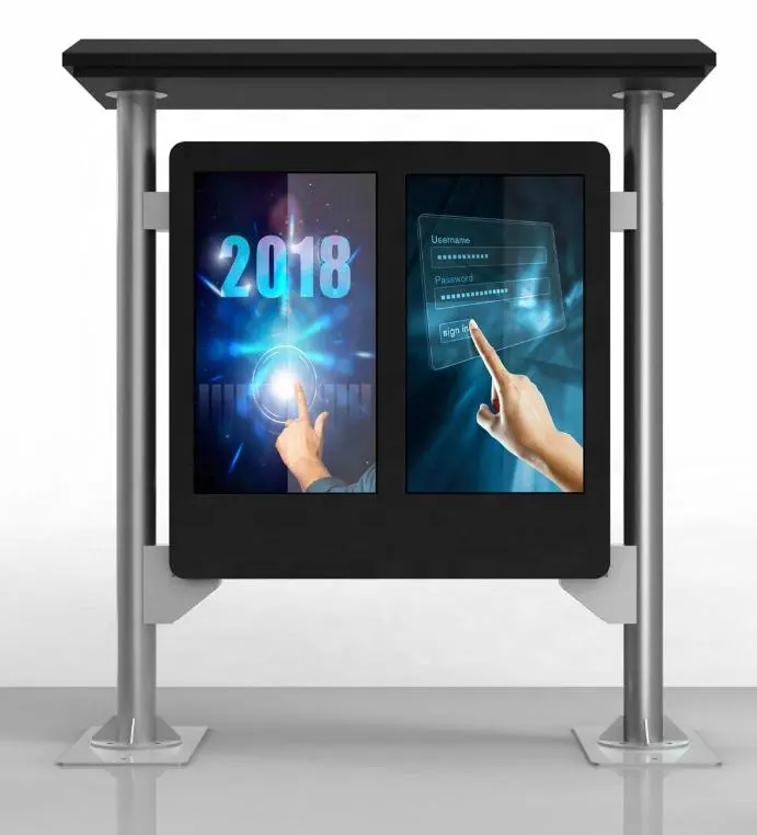 Außenwerbung Maschine segmentiert LED Outdoor Display Kiosk Totem 24 Stunden digitale Ausrüstung Digital Signage und Displays